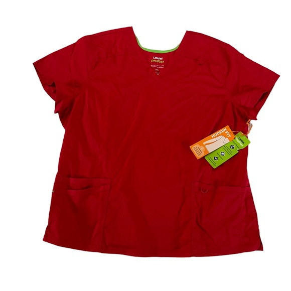Landau Pro Flex Red Short Sleeve Scrub Size 3XL - Picture 12 of 17